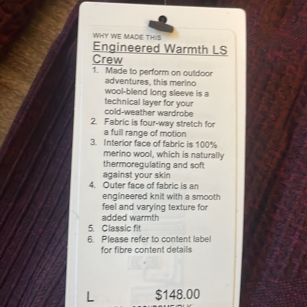 Engineered Warmth LS Crew - Picture 3 of 3